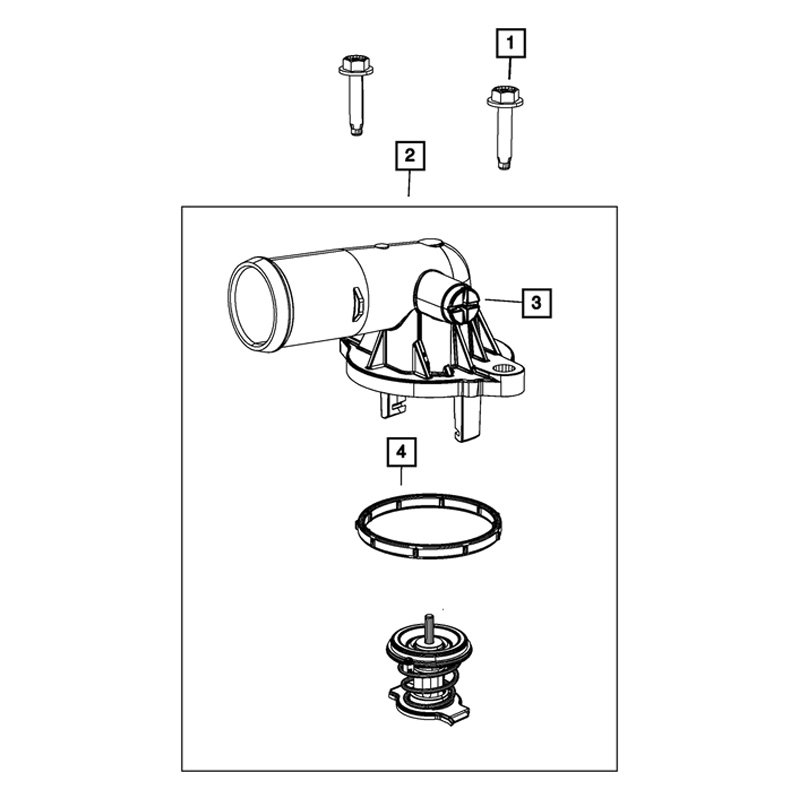 Mopar® 05184977AH - Engine Coolant Thermostat Housing