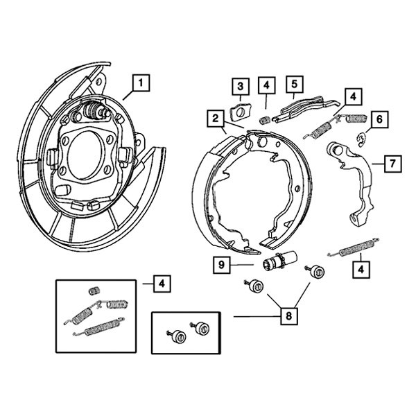Mopar® 05191273AB Rear Parking Brake Shoe Guide Plate