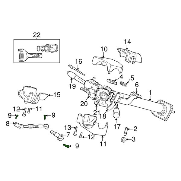 Mopar® 06503210 Steering Column Bolt