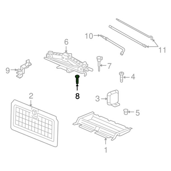 Dodge OE 6506759AA Floor Jack Screw