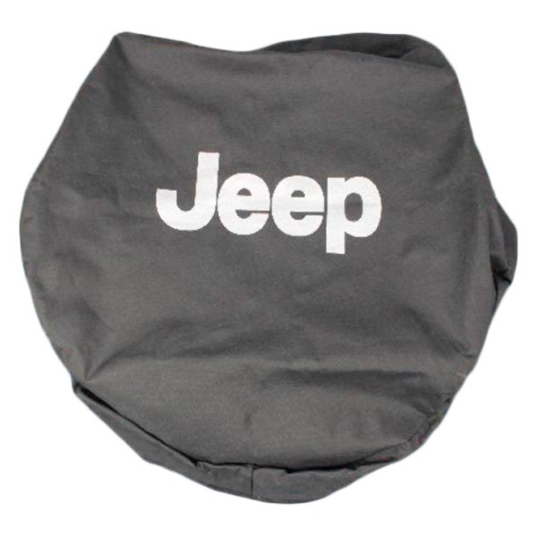 Mopar® 1EB891X7AA 34" Black Spare Tire Cover with White Jeep Logo
