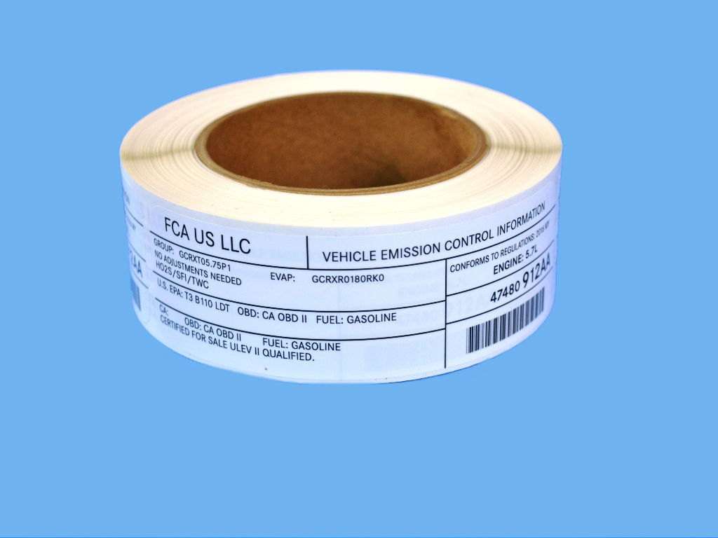 Mopar® 47480912AA Vehicle Emission Control Information Label