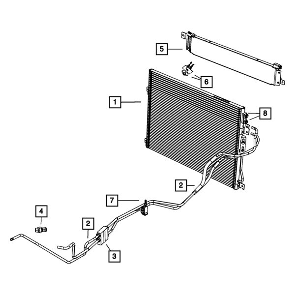 Mopar® 52014793AD Automatic Transmission Oil Cooler Hose Assembly