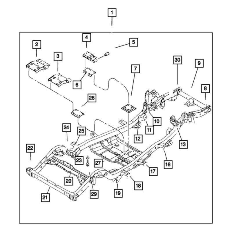 Mopar® - Jeep Wrangler 2005 Complete Chassis Assembly