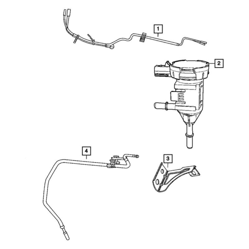 Mopar® 52121719AC HVAC Air Valve Vacuum Actuator Harness