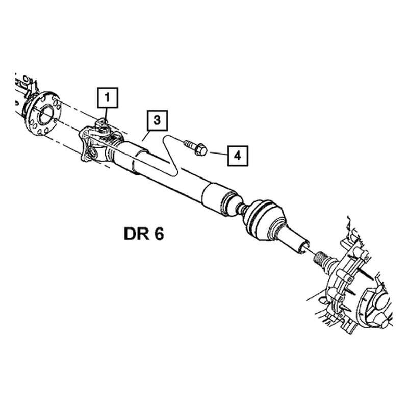 Mopar® 52123021AC - Rear Driveshaft