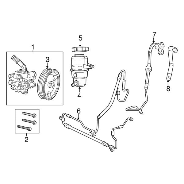 Dodge OE 52124635AH - Front Power Steering Line