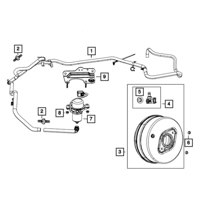 Mopar® 52124752AH Brake Booster Vacuum Hose