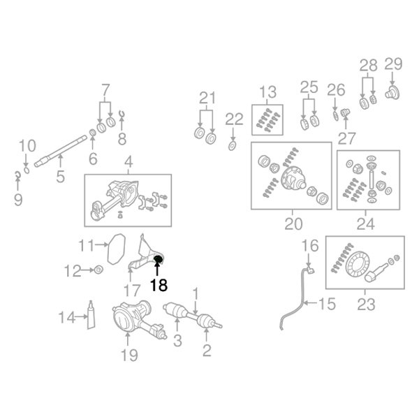 Mopar® 52125142AC Lower Transfer Case Mount Bushing