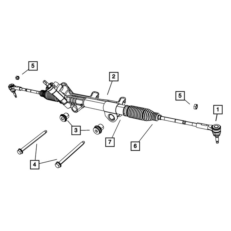 Mopar® 52855758AH Rack and Pinion Assembly