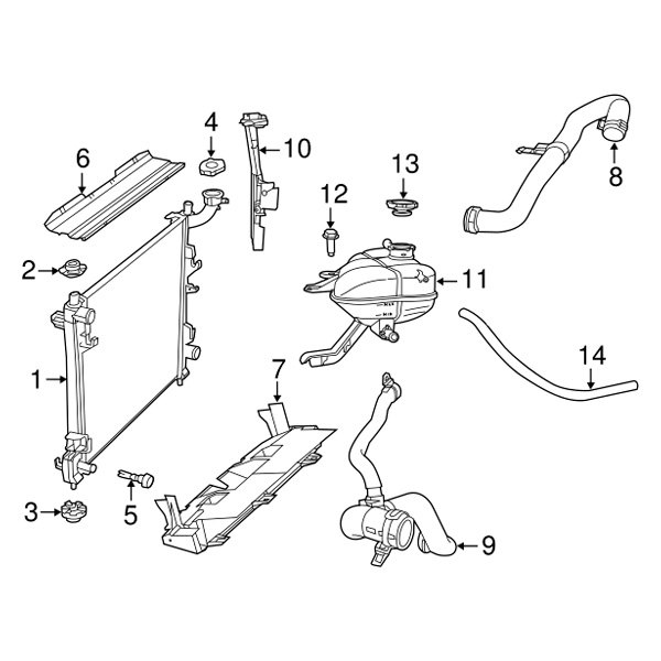 Mopar® 55037999AJ - Engine Coolant Reservoir