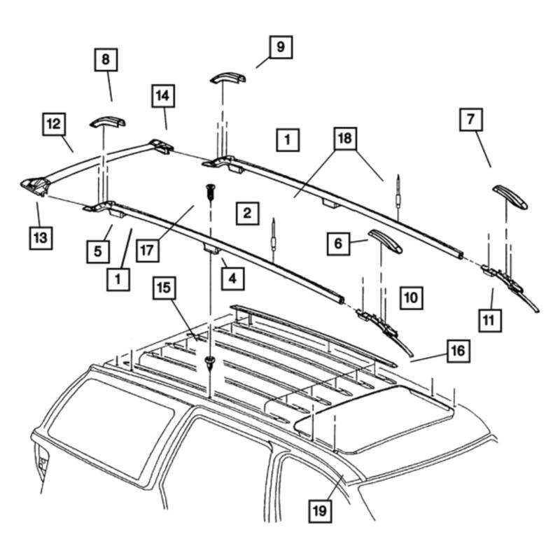 Mopar® 55136526AC - Roof Joint Molding