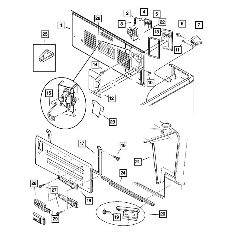 Mopar® 55176450AE - Tailgate Striker Plate Bracket