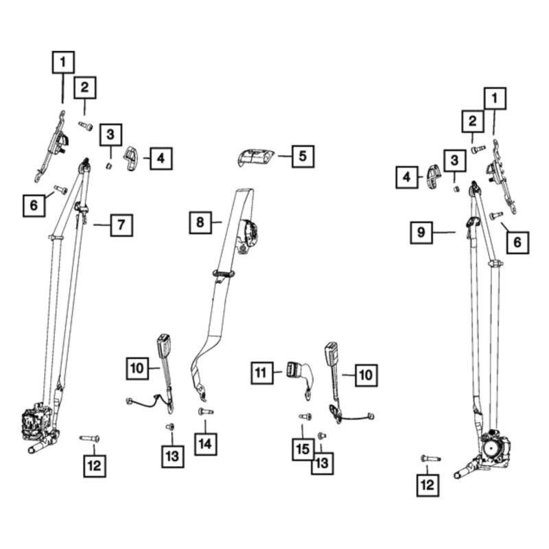 Mopar® 5ZN28TX7AG - Buckle Assembly-S/Belt Buckle Assembly
