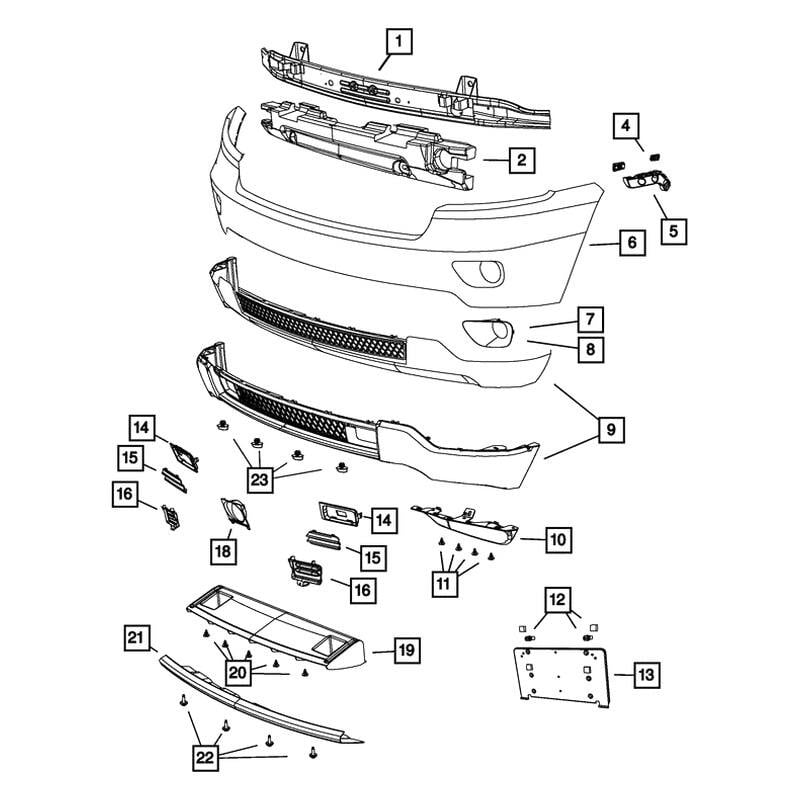Jeep OE 68078286AB Front Bumper Cover Spacer Panel