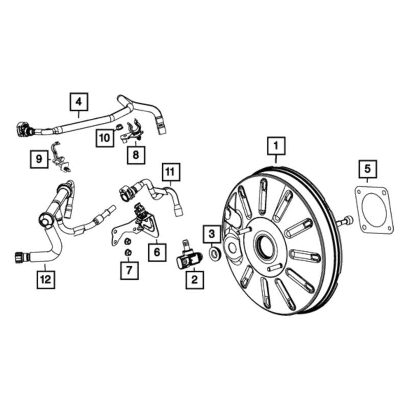 Mopar® 68082160AE Brake Booster Vacuum Hose