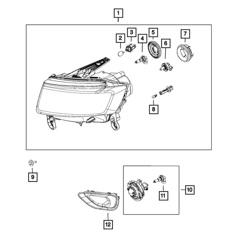 Mopar® 68110997AF Driver Side Replacement Headlight