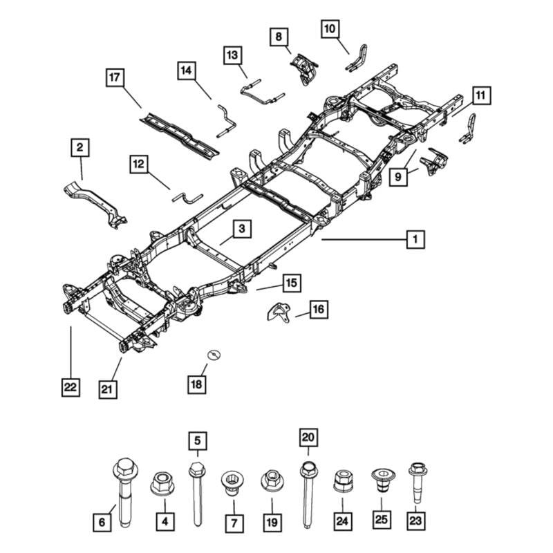 Mopar® 68268073AF - Chassis Frame Assembly