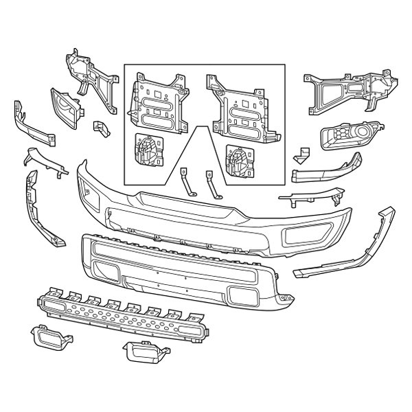 Ram OE 68271566AA - Front Lower Grille