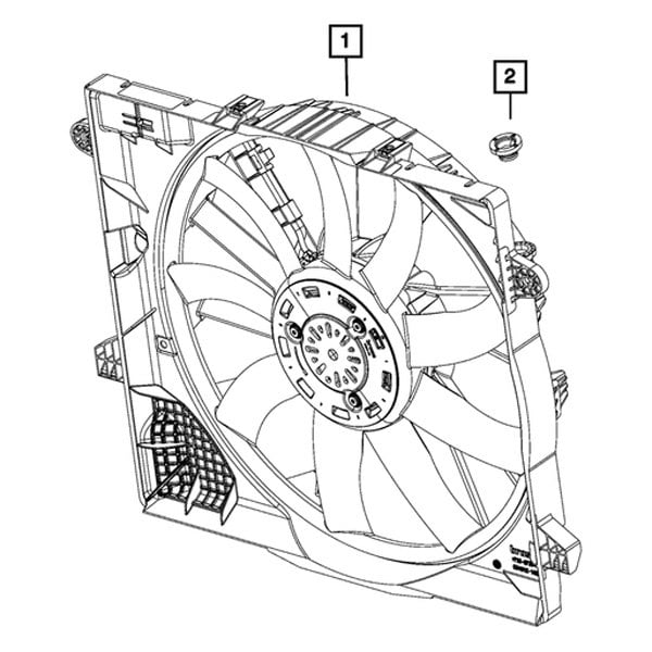 Mopar® 68282799AE Engine Cooling Fan Module