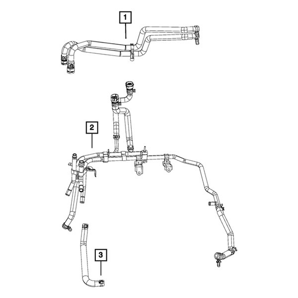 Mopar® 68309857AA - HVAC Heater Hose Assembly