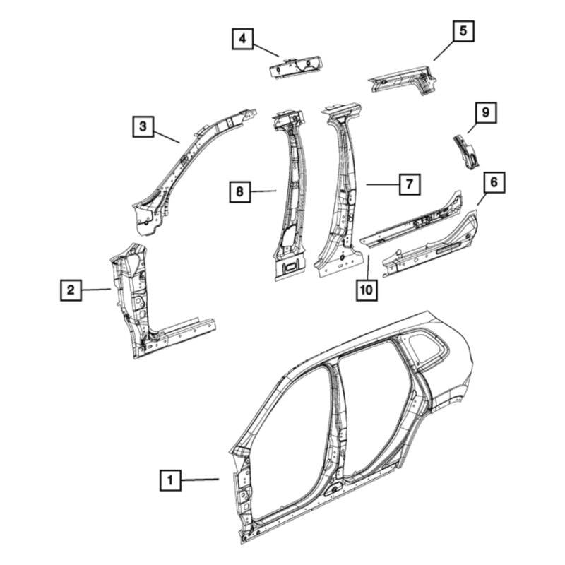 Mopar® 68319169AB - Body Pillar Reinforecment