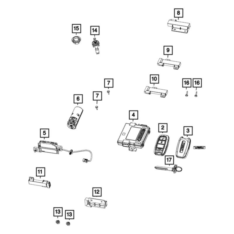 Keyless Reciever Mopar® 68366863AA - Keyless Entry Receiver