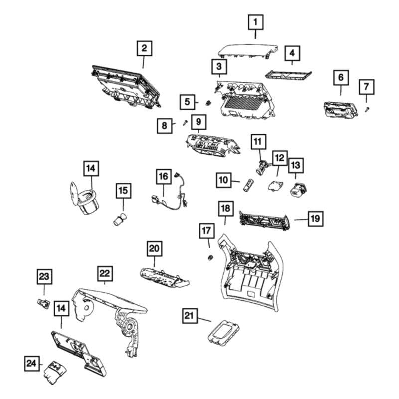 Mopar® 68430107AF - Console Switch