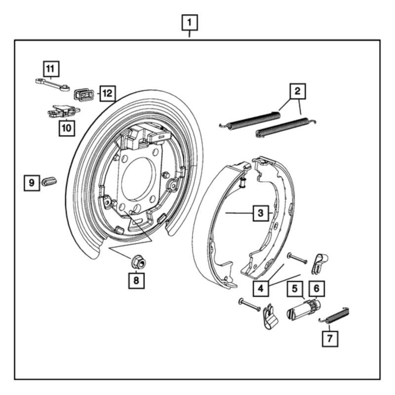 Jeep OE 68517041AA Rear Parking Brake Adjuster