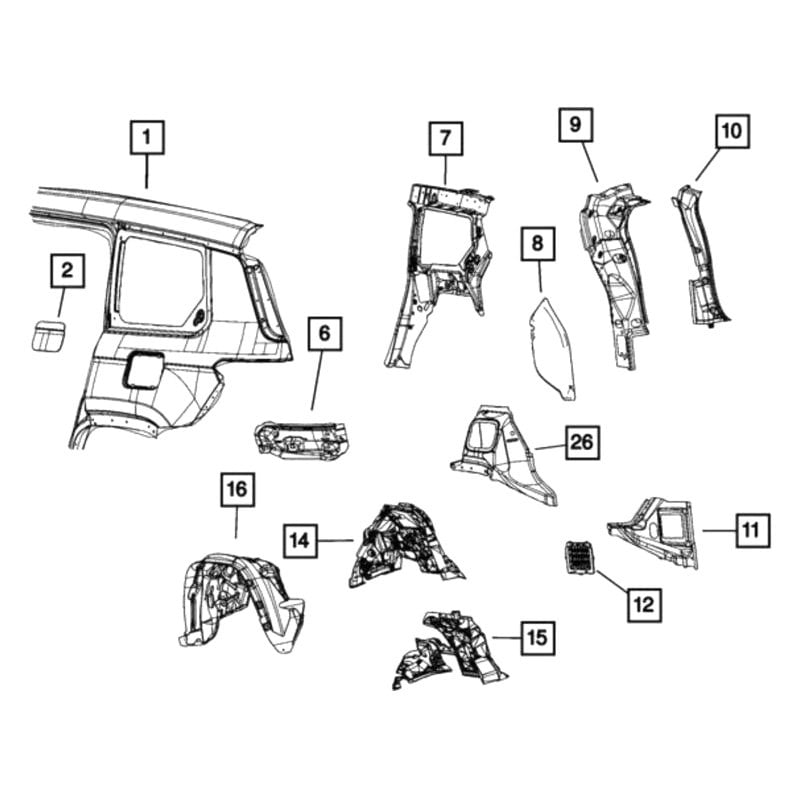 Mopar® 68551938AA - Lift-Gate Opening Trough