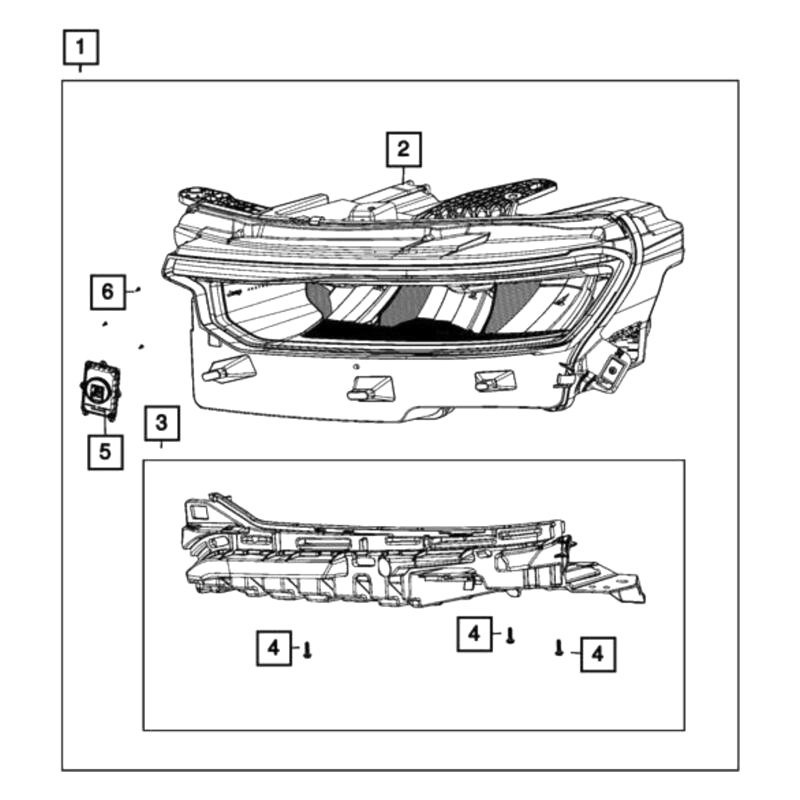 Jeep OE 68606232AA - Front Right Headlight Assembly