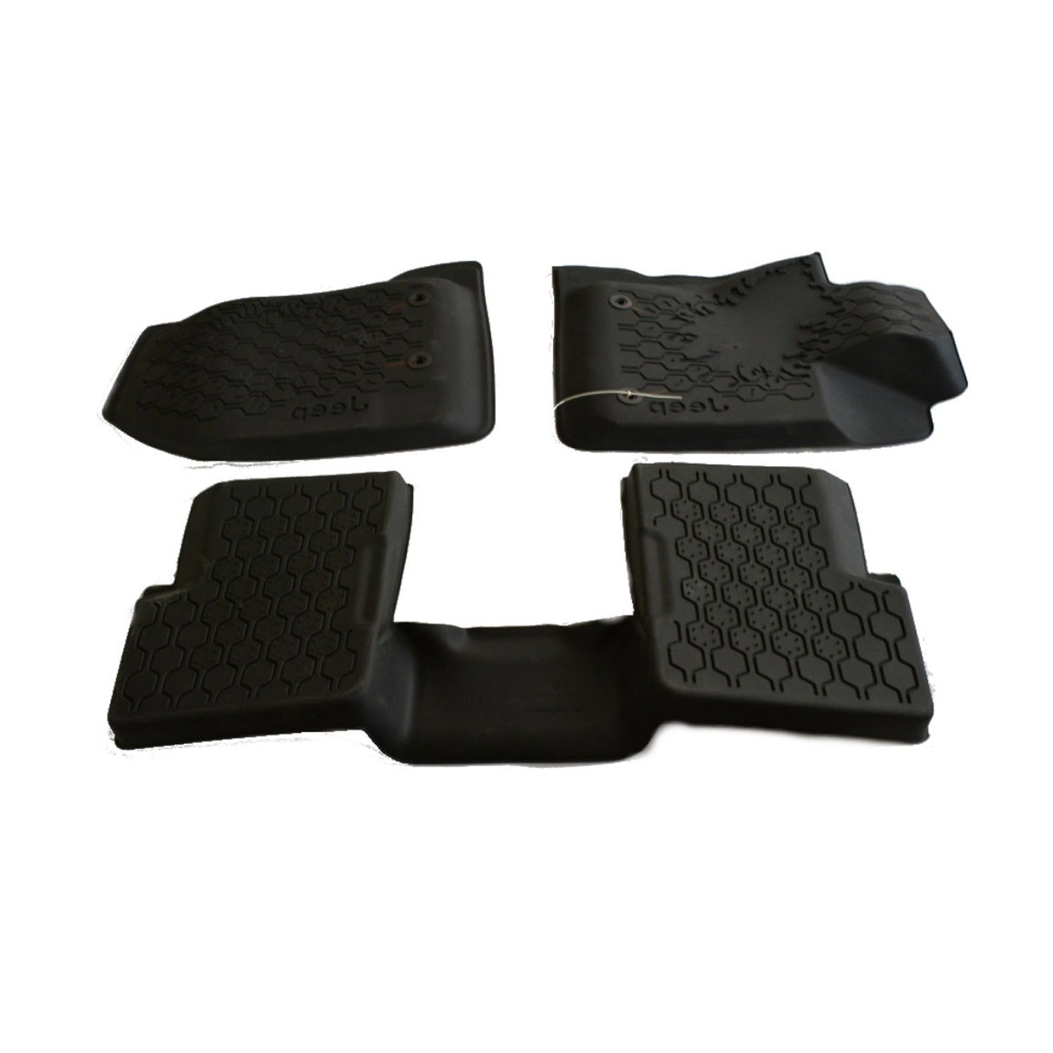 Mopar® 82214194AB All Weather 1st & 2nd Row Black Rubber Floor Mat Set