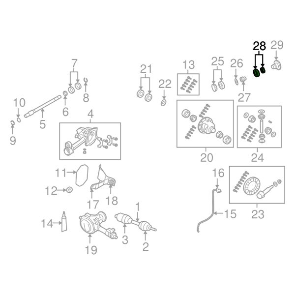 Mopar® J8126499 Front Differential Pinion Bearing