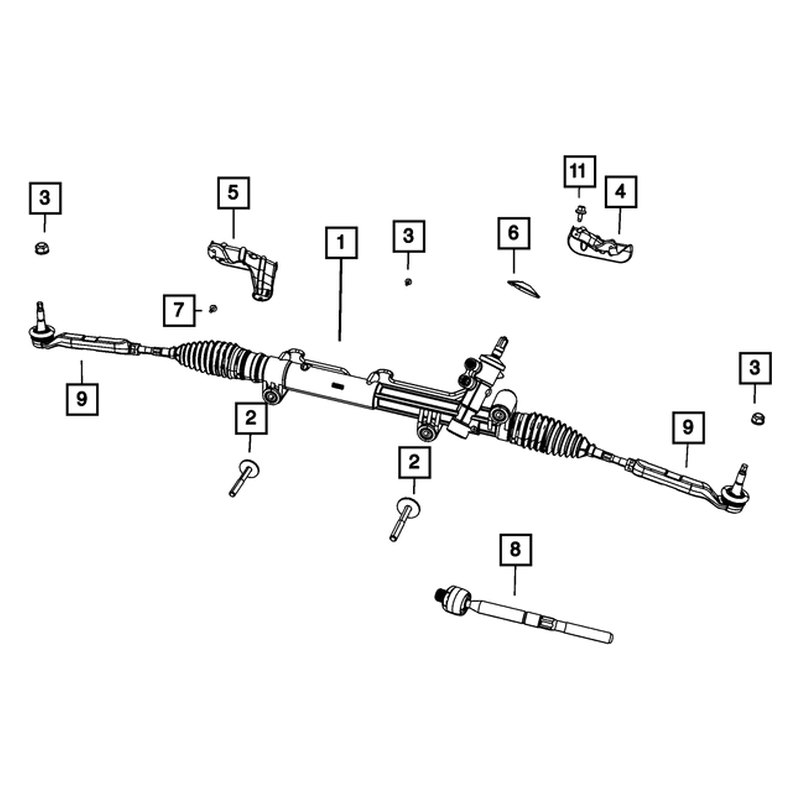 Mopar® RL584569AD Rack and Pinion Assembly