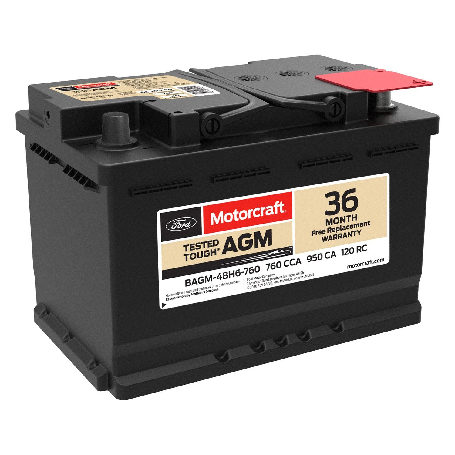 Motorcraft® BAGM48H6760 - Tested Tough™ Max AGM Battery