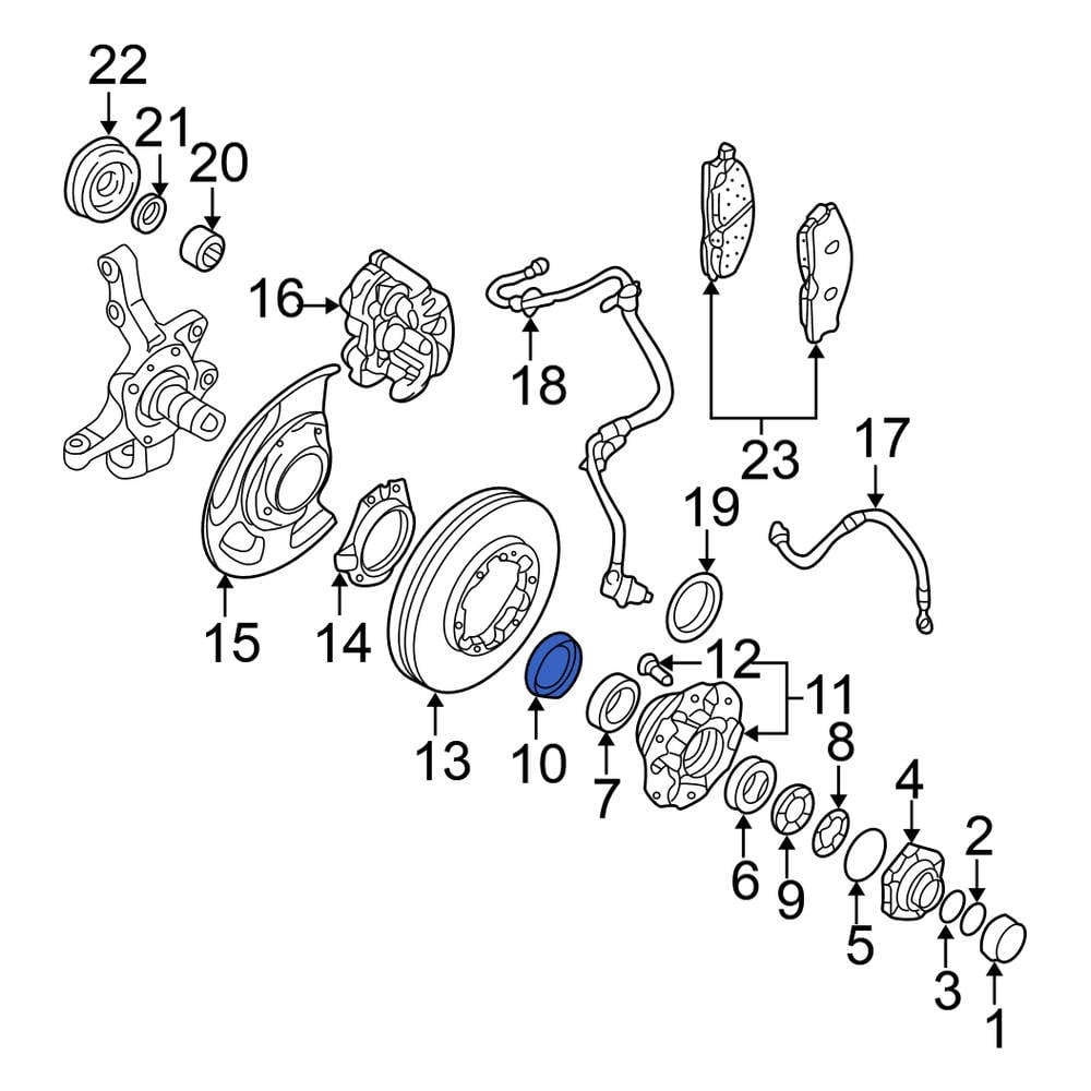 Nissan OE 4023231G00 Front Wheel Seal