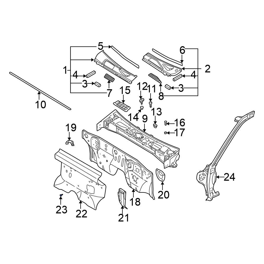 Nissan OE 0155305321 - Kick Panel Retainer