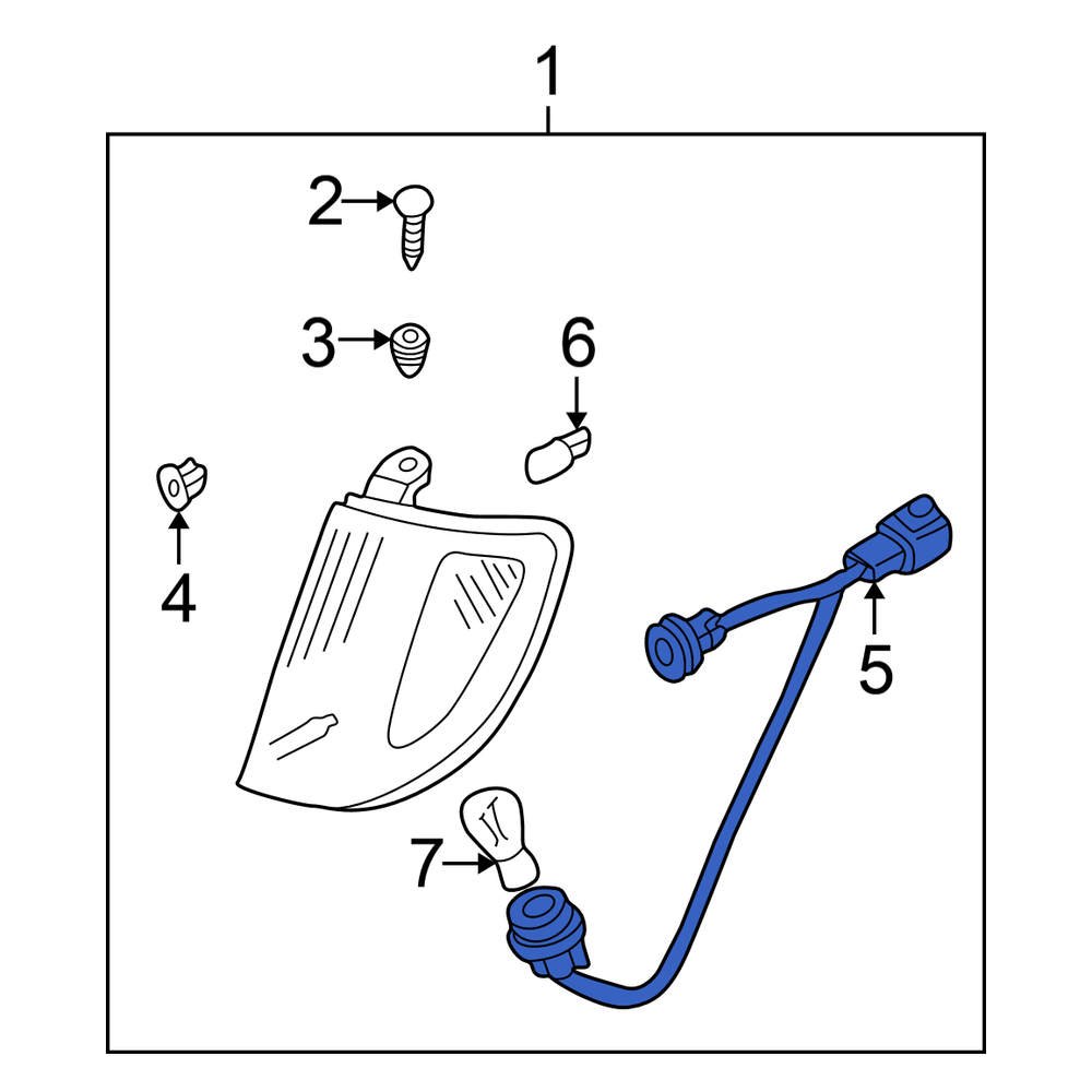 Nissan OE 262423S500 Front Side Marker Light Socket