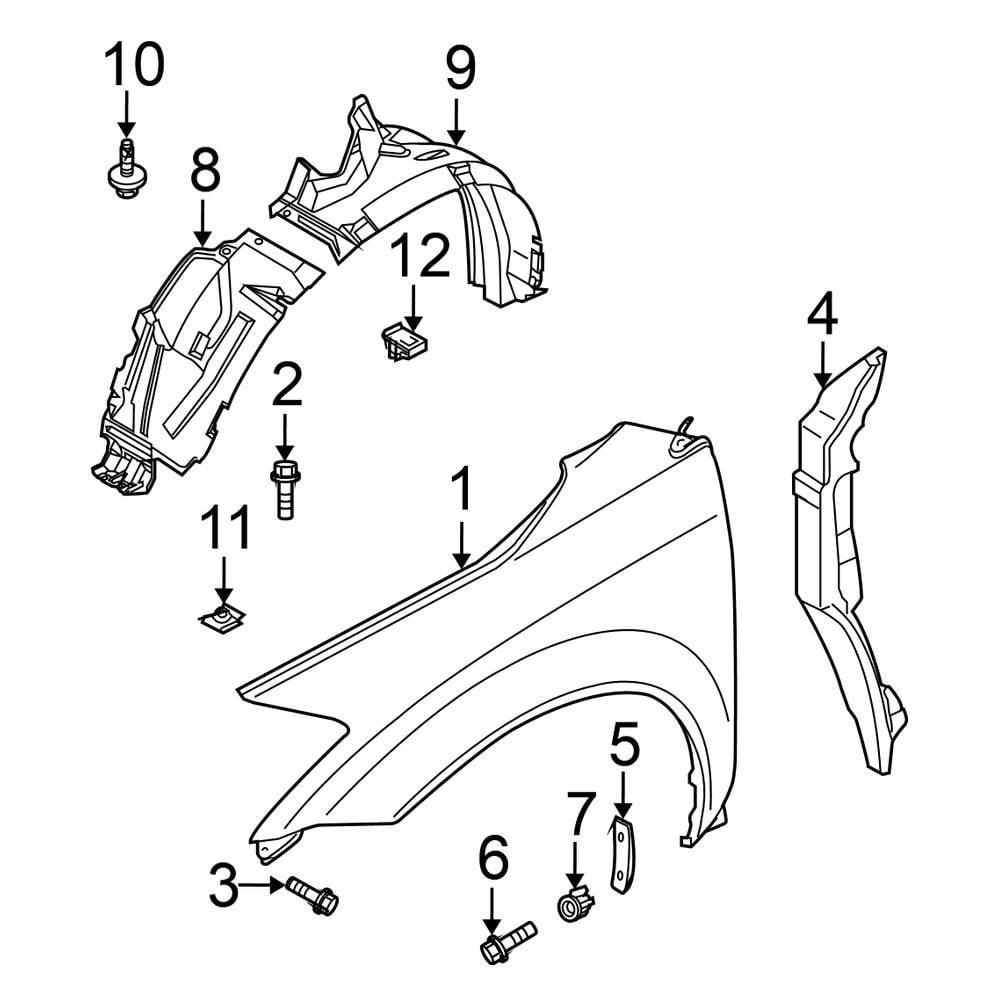 Nissan OE 0145100841 - Rear Fender Liner Screw