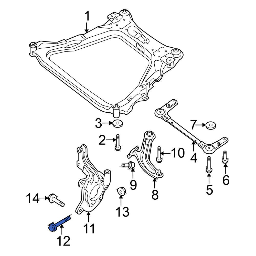 Nissan OE 40178JG00B Steering Knuckle Bolt