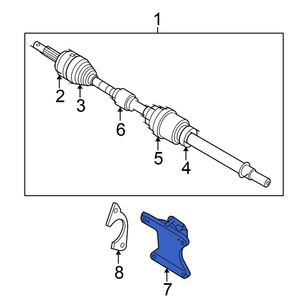 Nissan OE 39774JA02A CV Axle Shaft Carrier Bearing