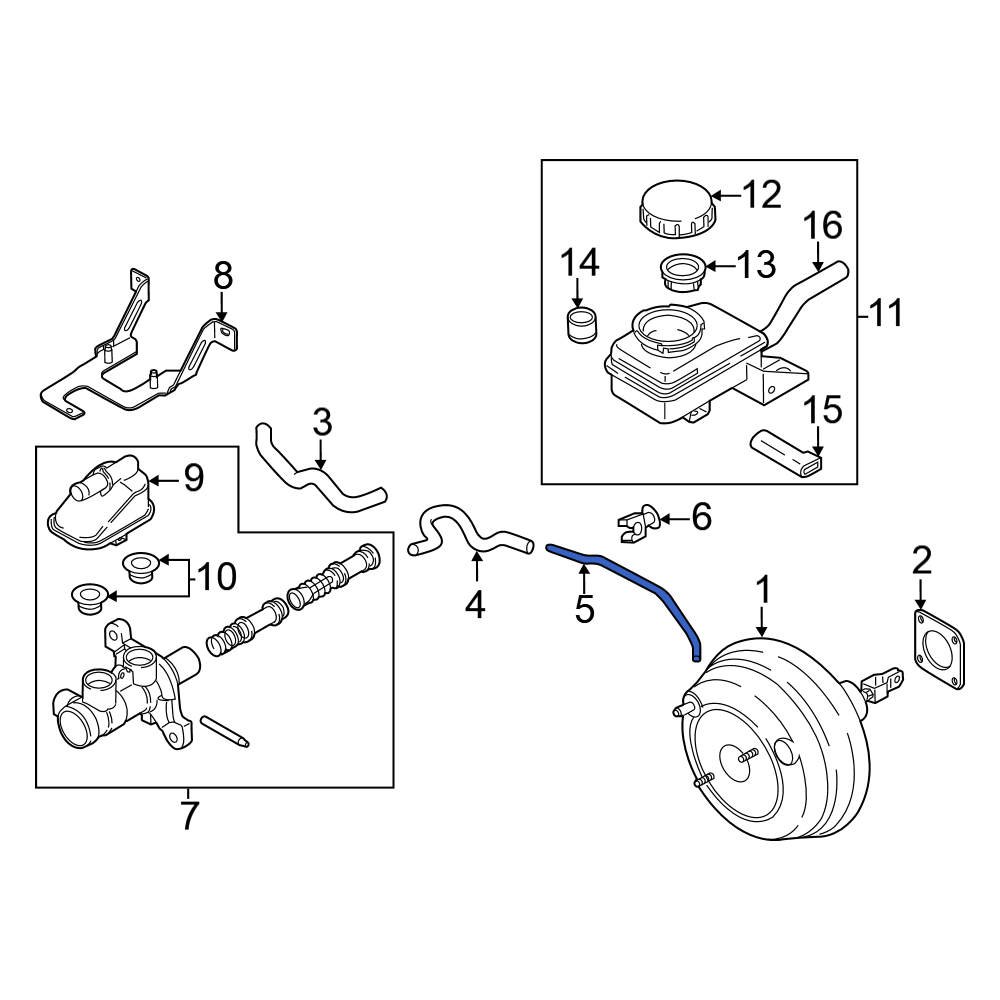 Nissan OE 474711AA0B Brake Vacuum Hose