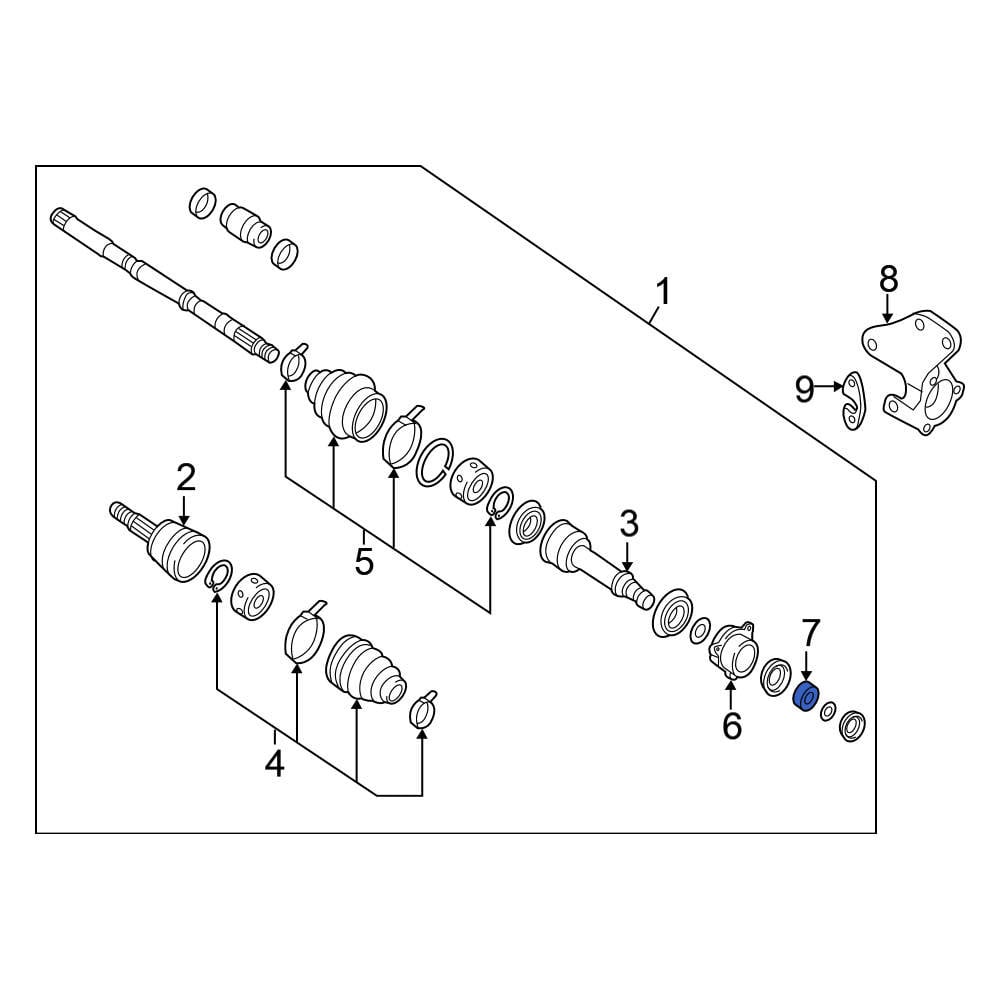 Nissan OE 397743JA1A - CV Axle Shaft Carrier Bearing
