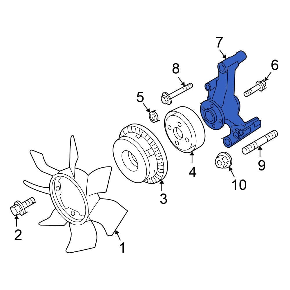 Nissan OE 210467S000 Engine Cooling Fan Pulley Bracket