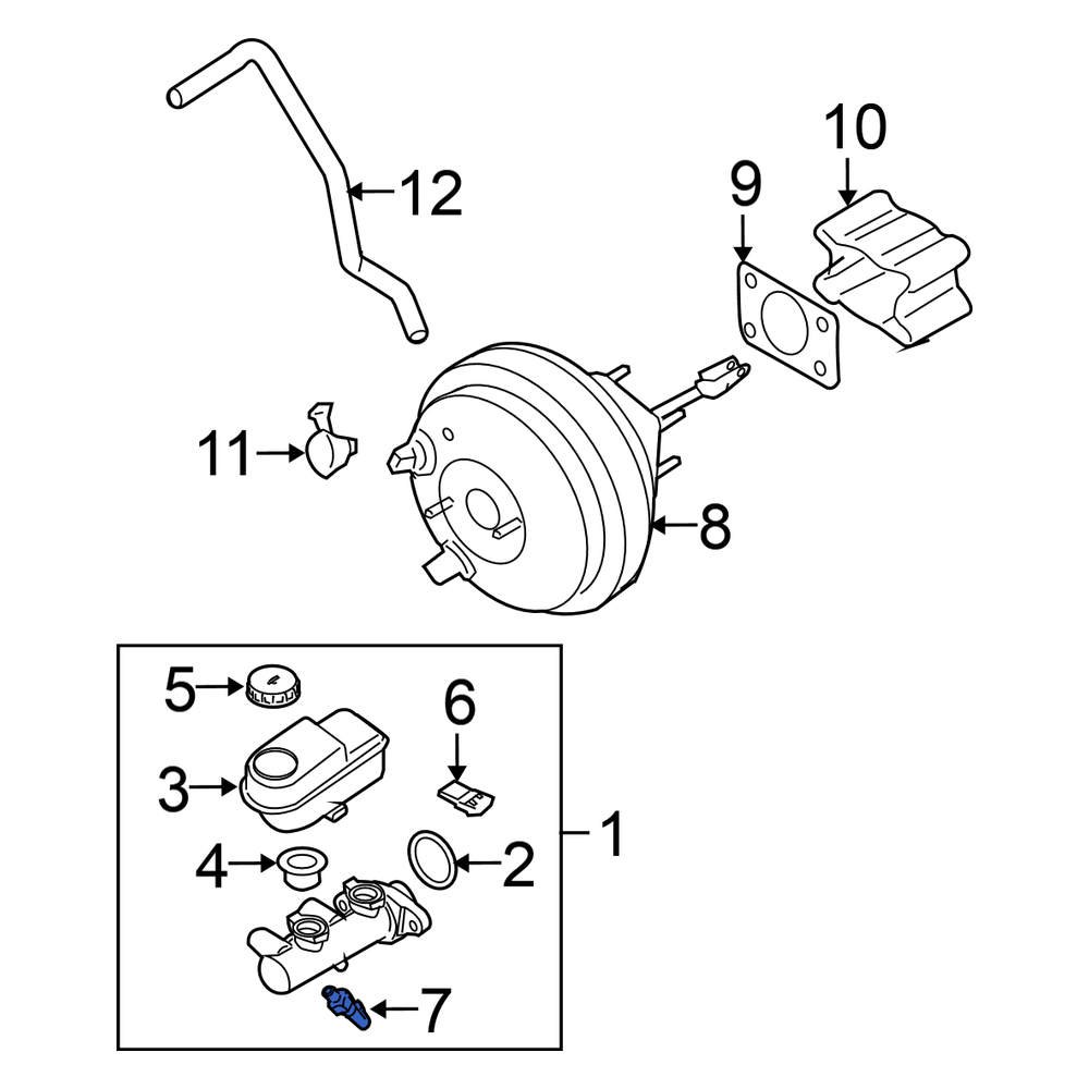 Nissan OE 472407S000 Brake Fluid Pressure Sensor