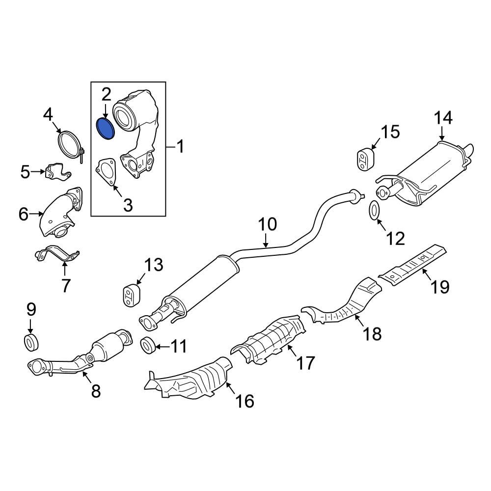 Nissan OE 14445BV80A - Front Catalytic Converter Gasket