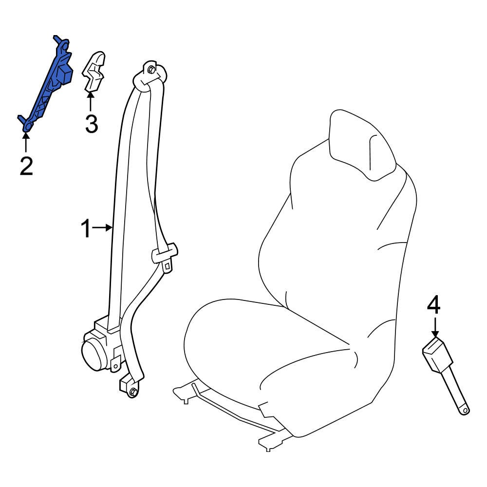 Nissan OE 878243YW0A Front Seat Belt Height Adjuster