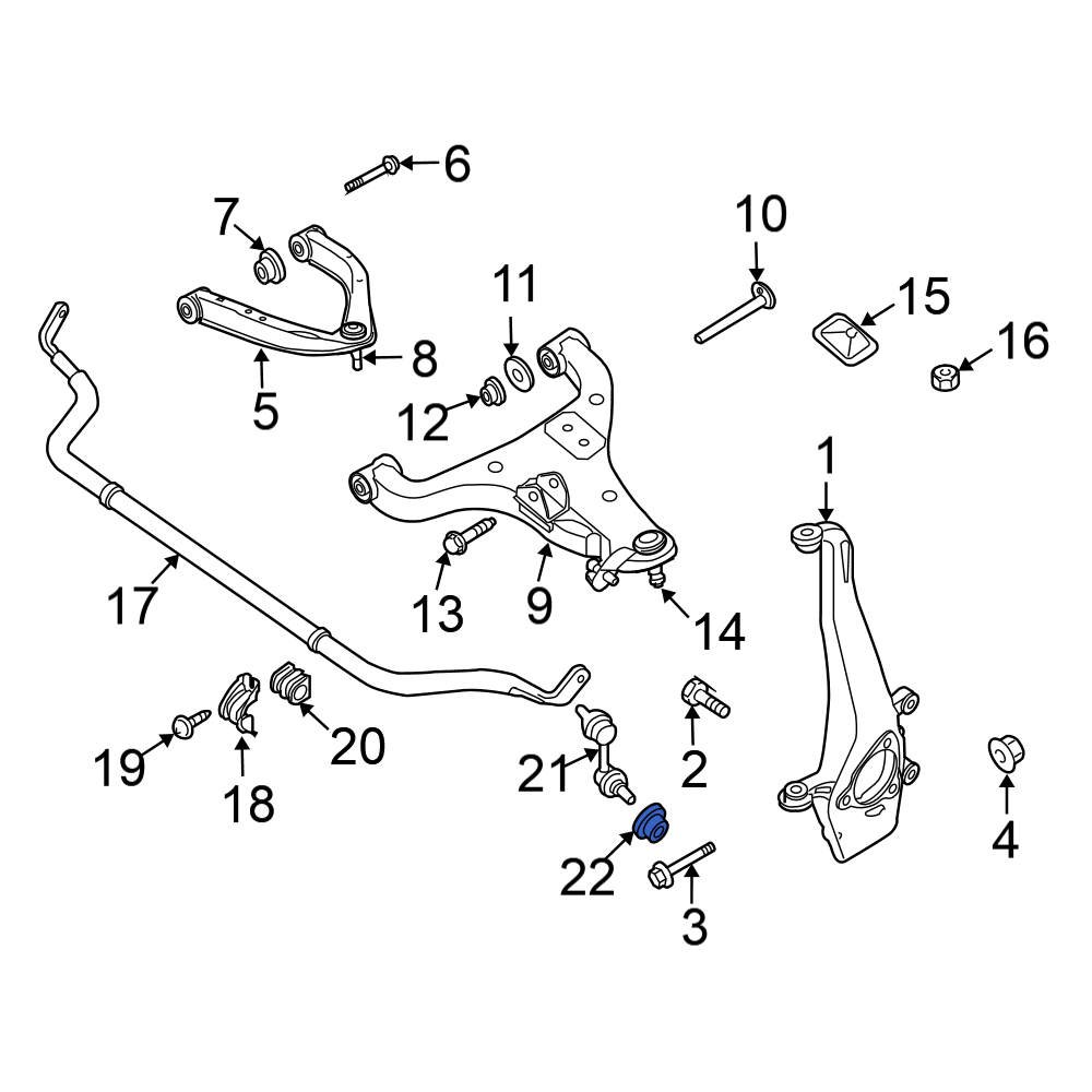 Nissan OE 54588AD00A Upper Suspension Stabilizer Bar Link Nut