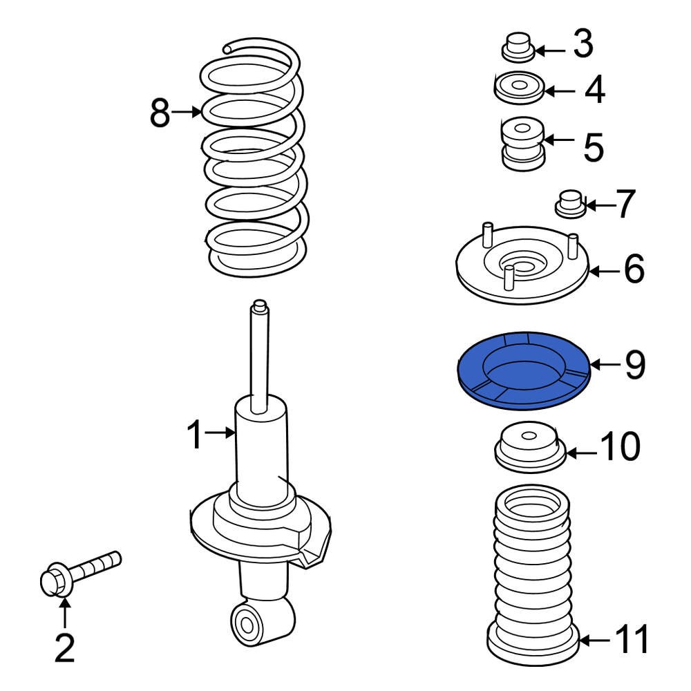 Nissan OE 540347S000 Front Coil Spring Insulator
