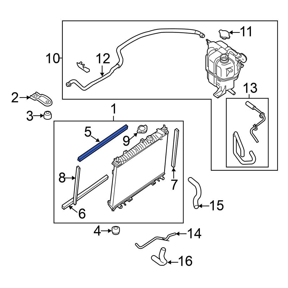 Nissan OE 21496EA000 Upper Radiator Air Seal